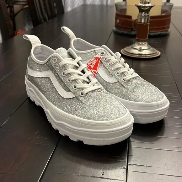 White Vn0a5hzs9fo Vans Sentry Old Skool Shoes Sneakers New Glitter